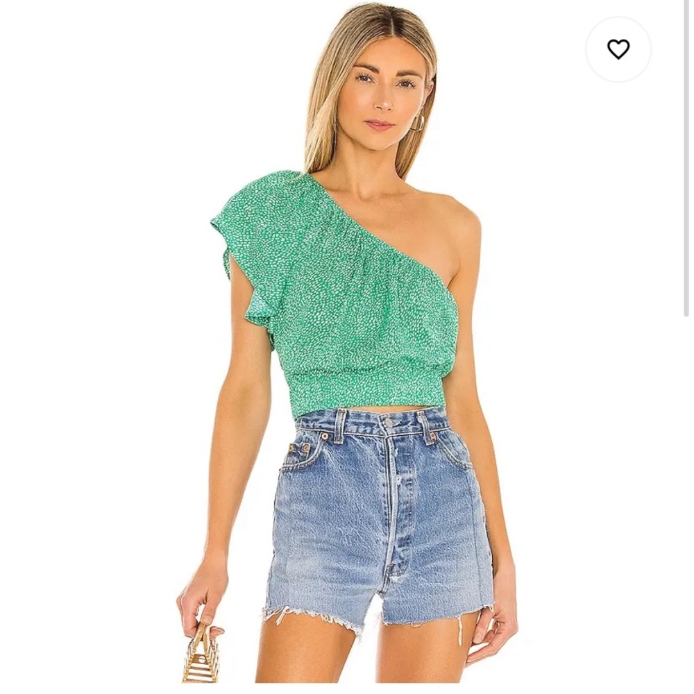 BB Dakota by Steve Madden Green One Shoulder Top